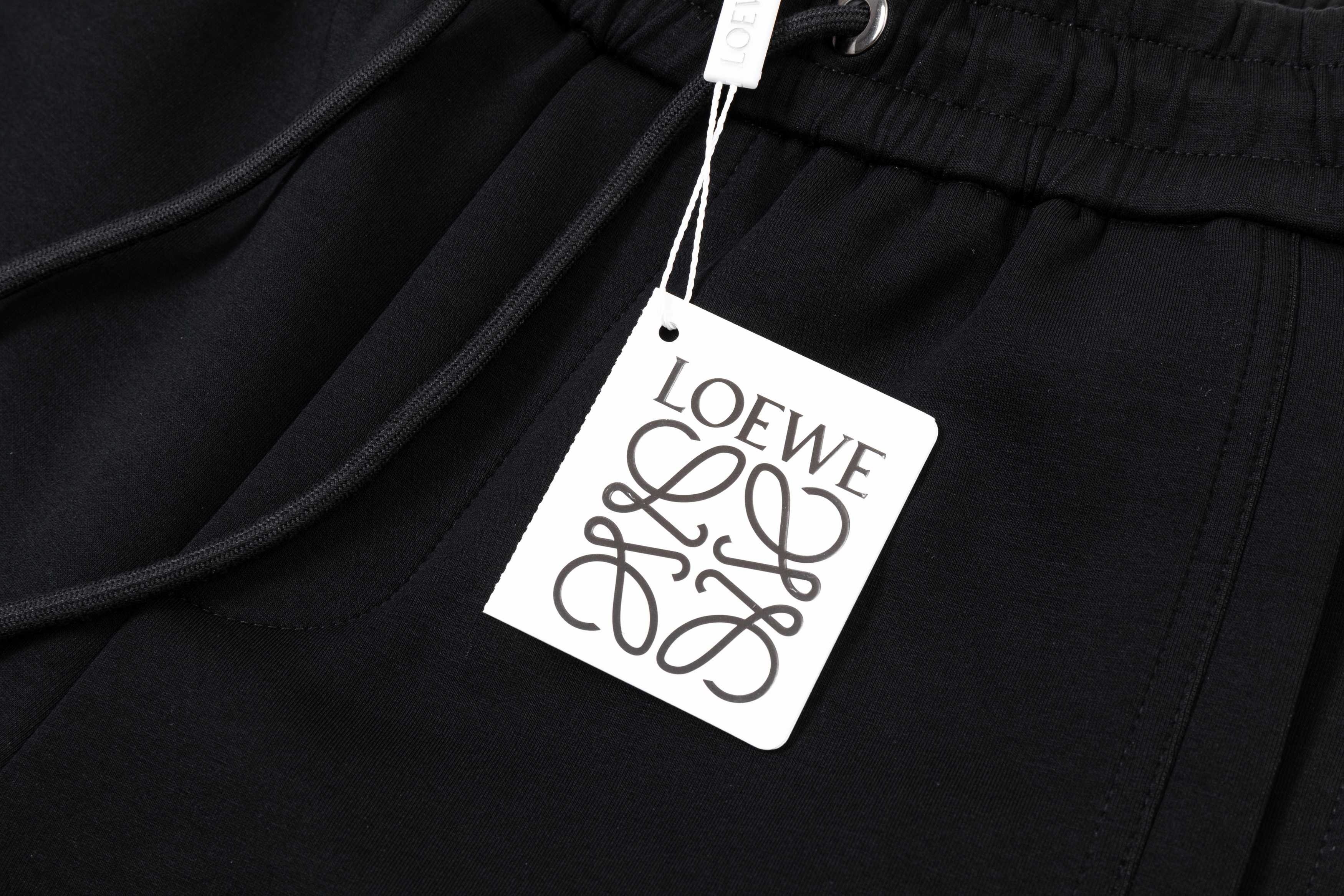 Embroidered drawstring casual trousers