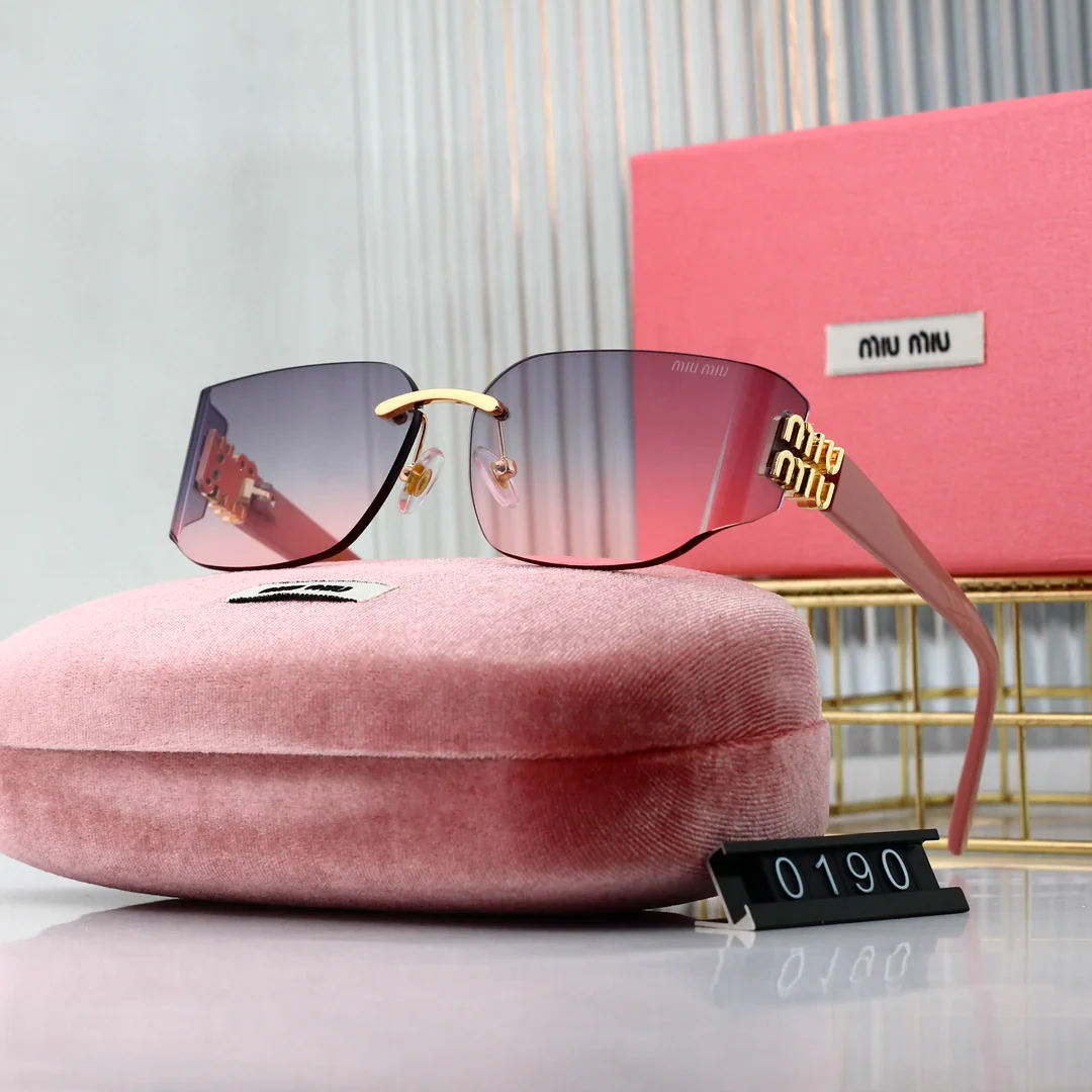 6-color thin frameless lens sunglasses 0190