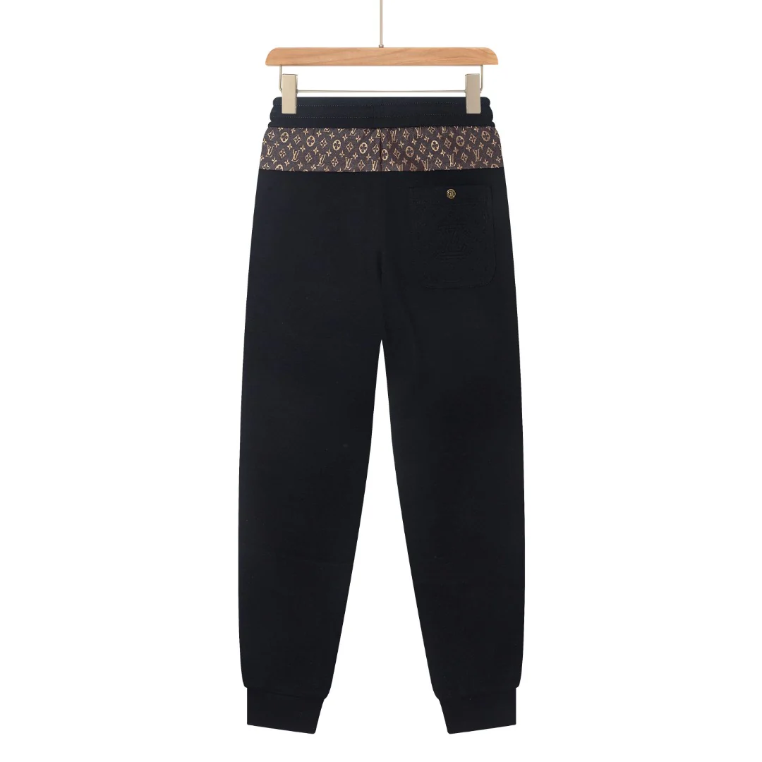 Embroidered cotton drawstring trousers