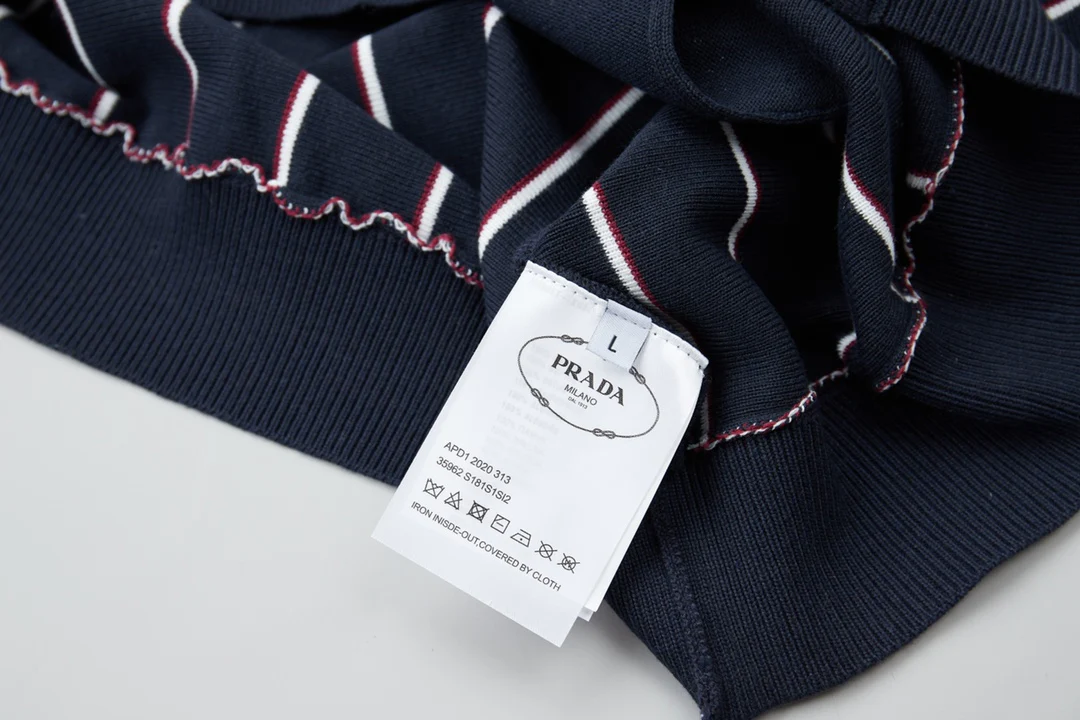 Striped knitted sweater lapel cardigan