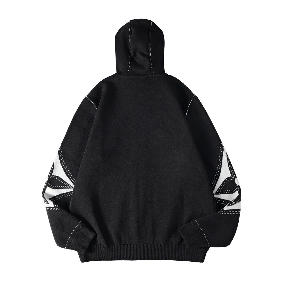 jacquard knitted sweater jacket