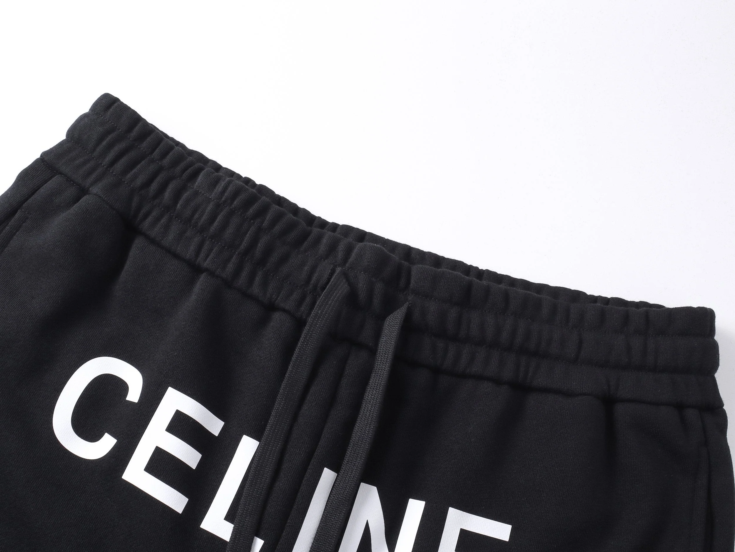 Printed drawstring casual trousers