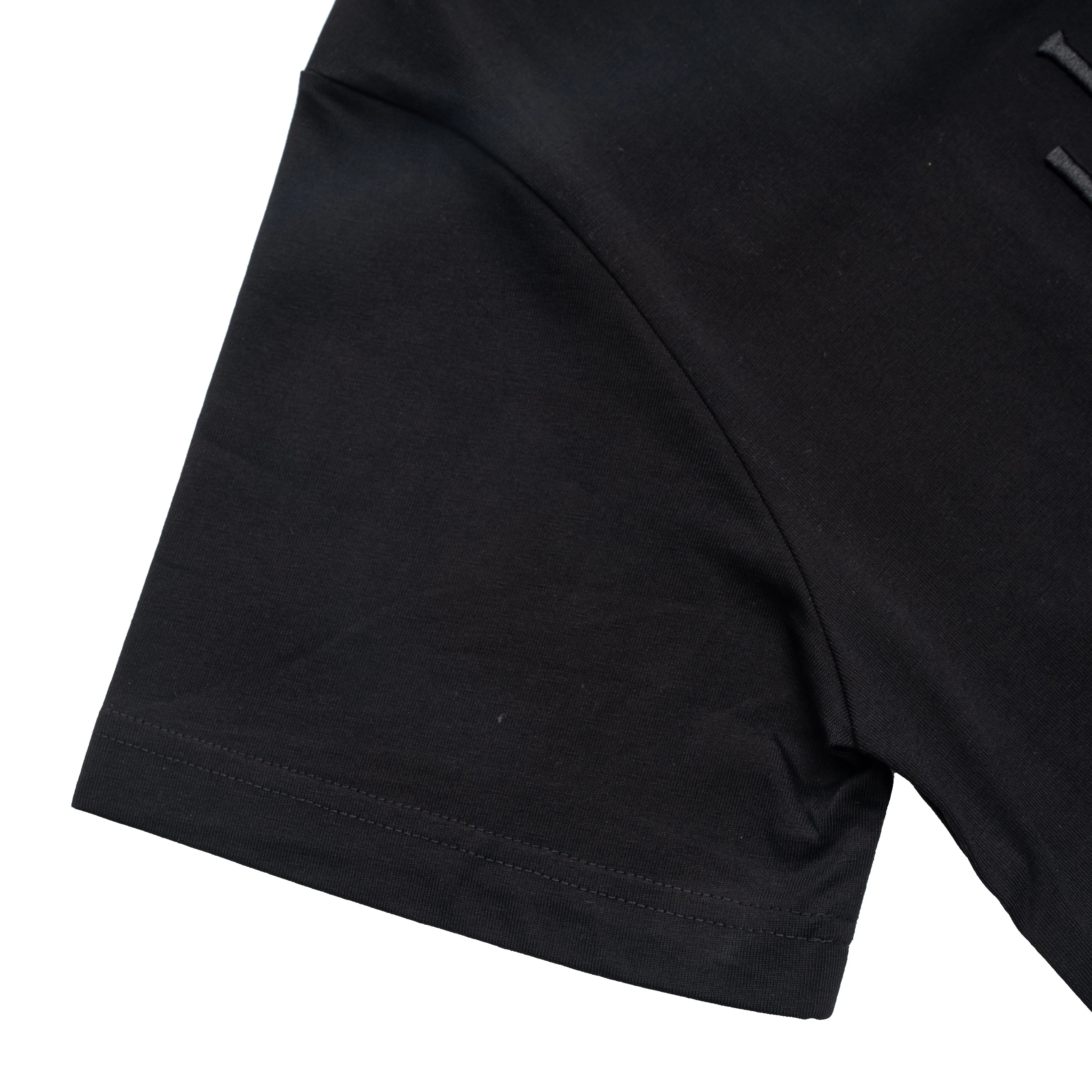 Fashion embroidered round neck cotton T-shirt