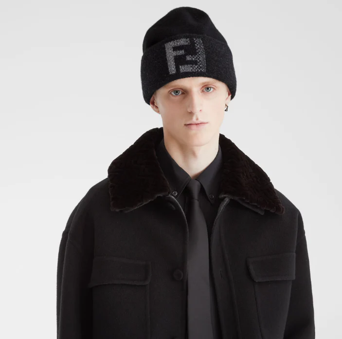 Jacquard  letters  knitted beanie