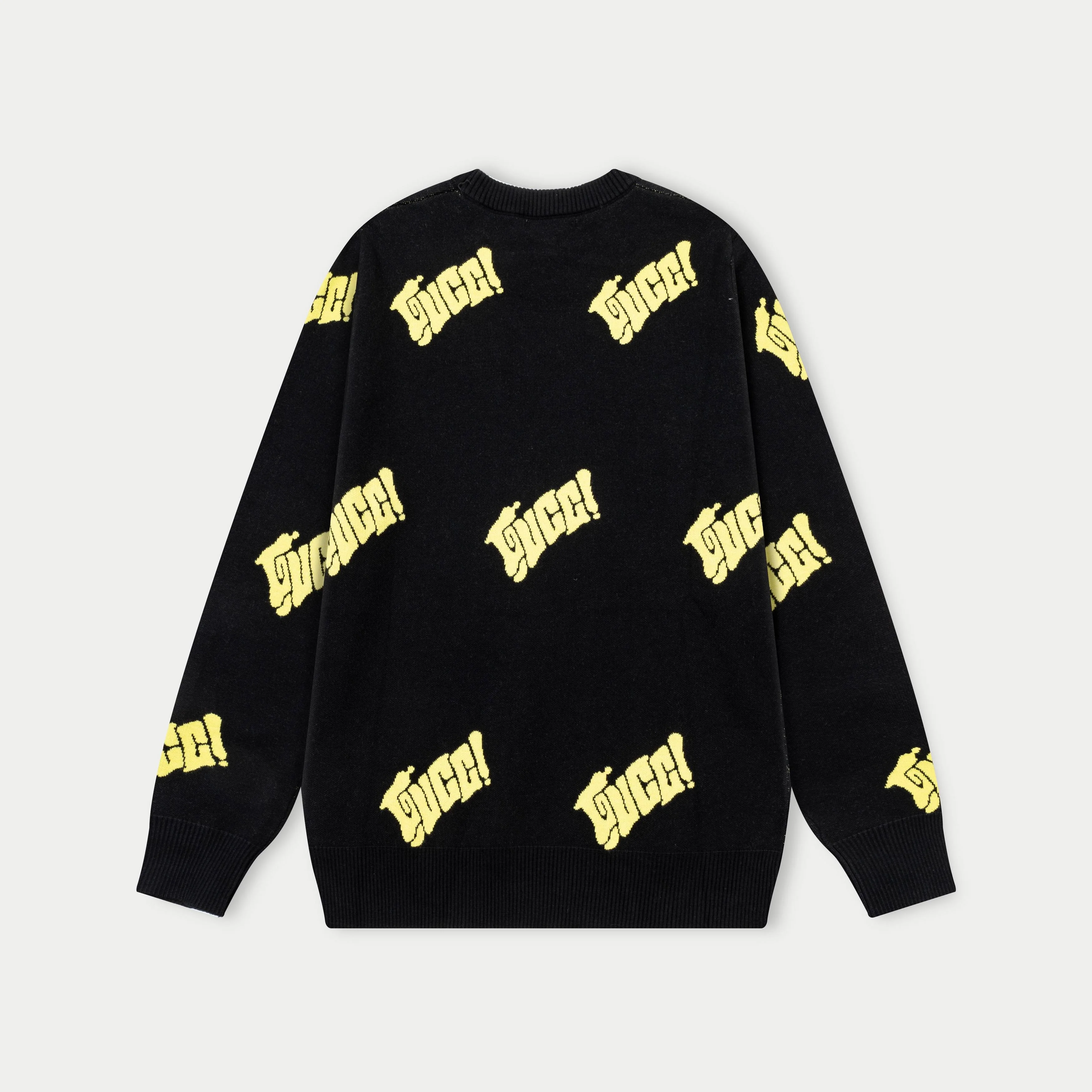 Knitted jacquard cashmere sweater