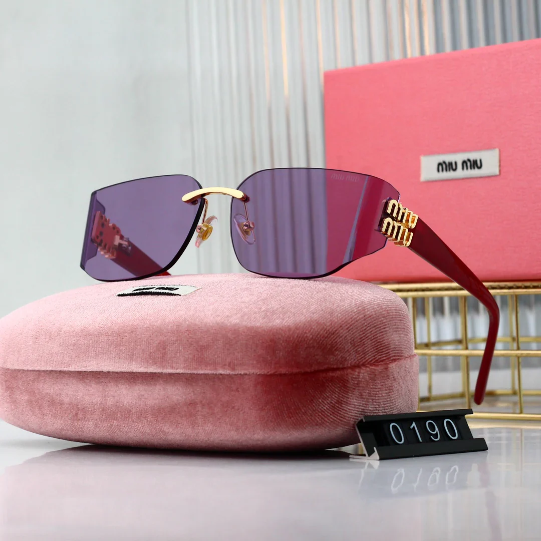 6-color thin frameless lens sunglasses 0190