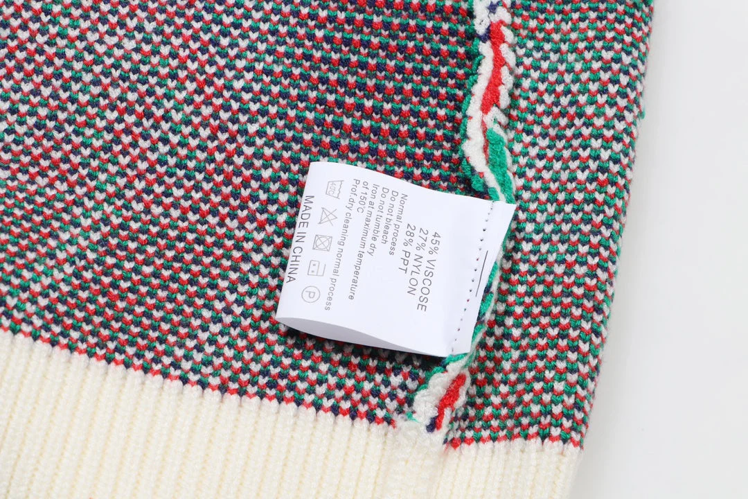 Jacquard-knit cashmere sweatshirt