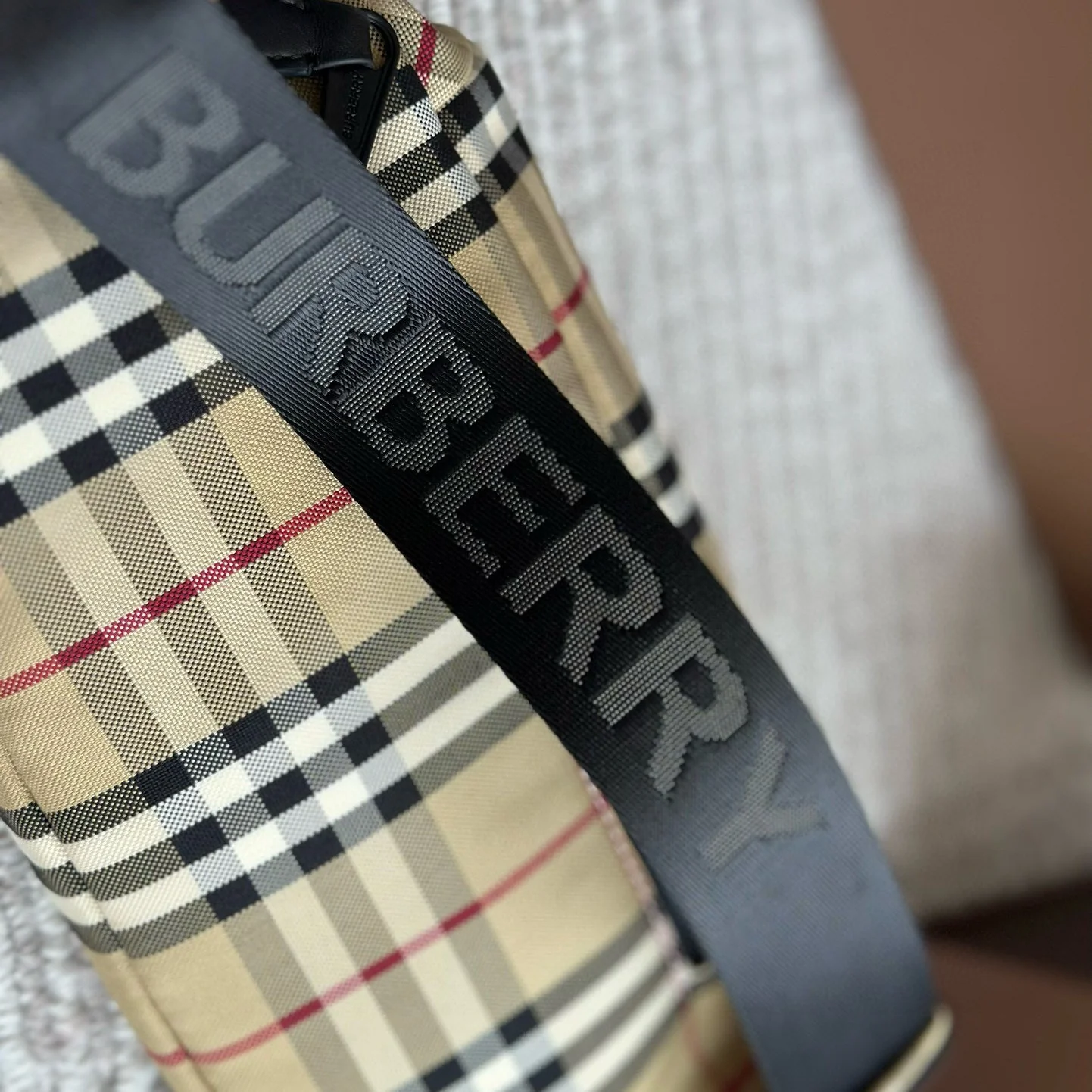 Unisex plaid waist bag