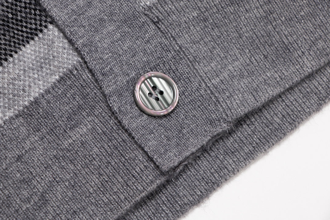 Classic Plaid Sweater Cardigan