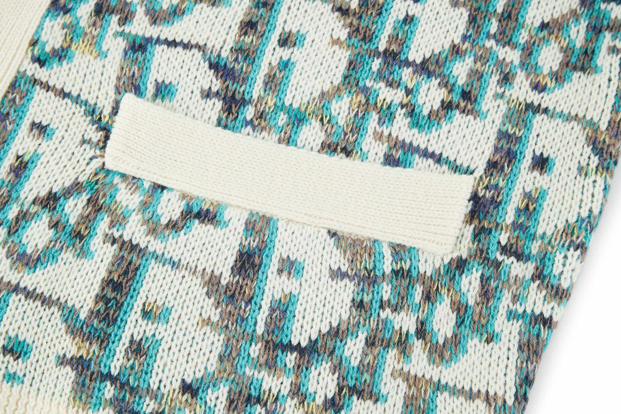 Knitted jacquard cashmere cardigan