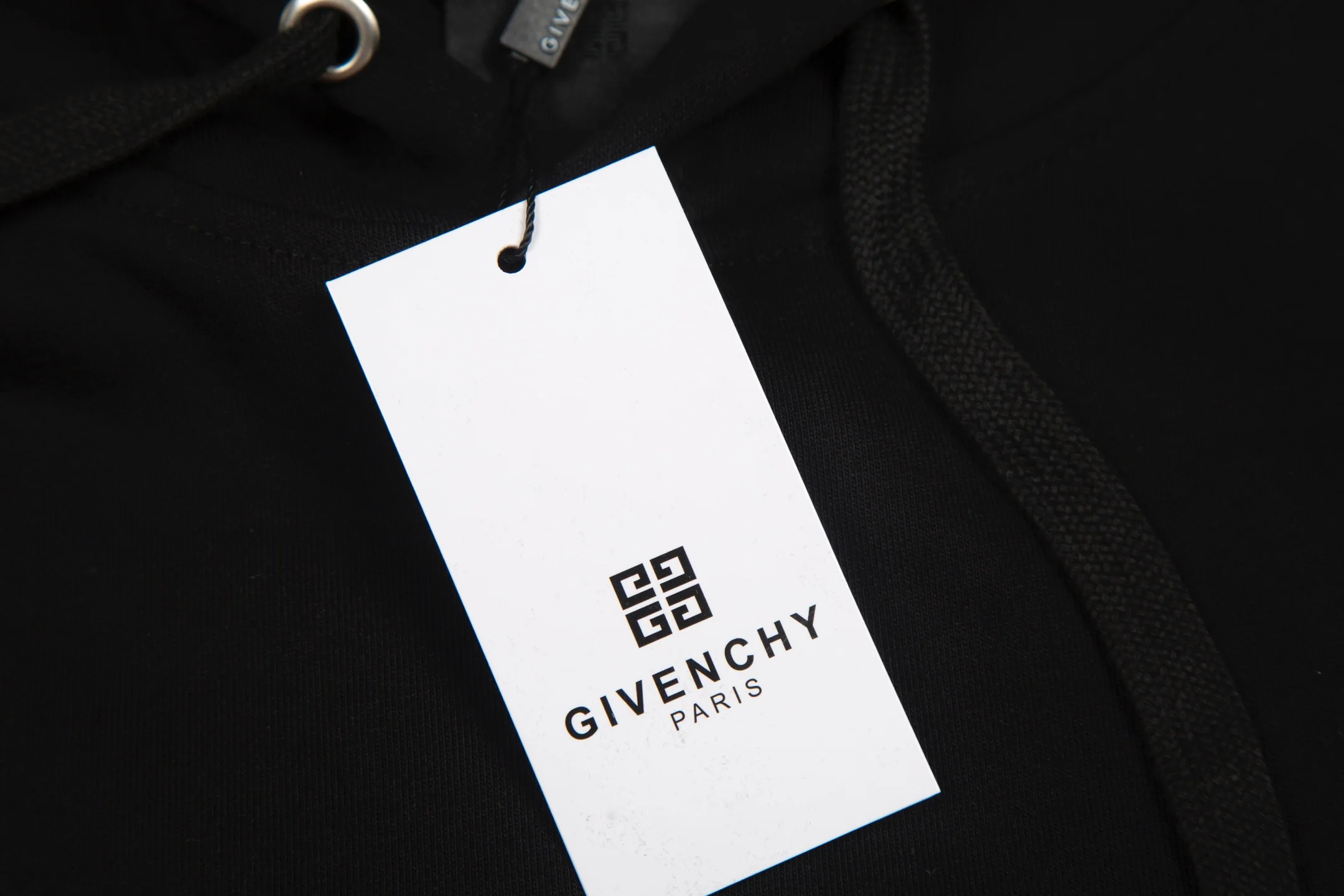 Reverse print hooded sweatshirt