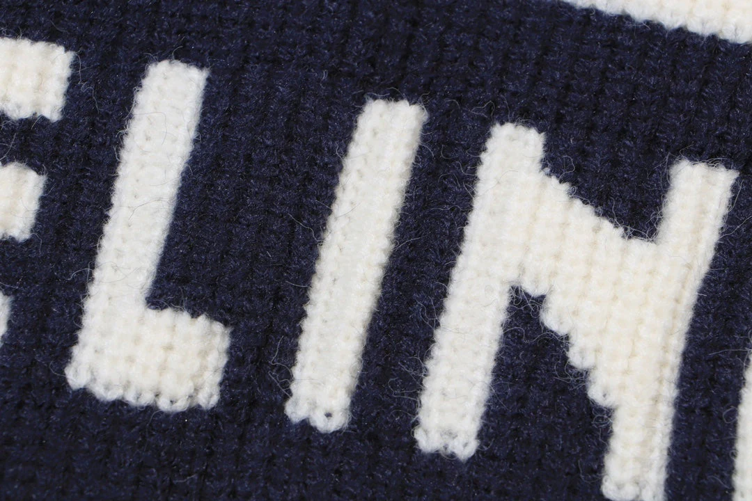 Striped knitted cashmere sweatshirt