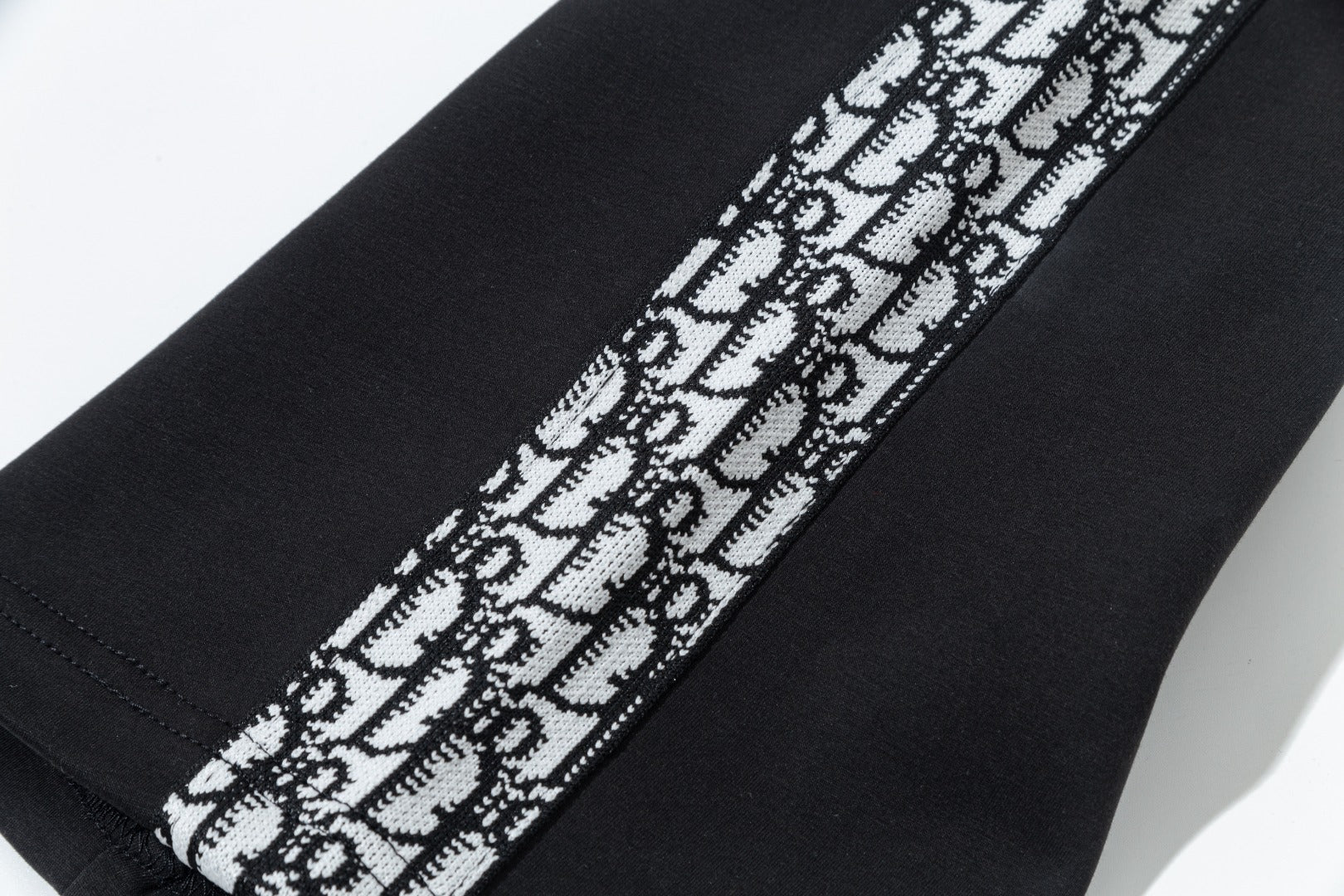 Embroidery cotton drawstring trousers