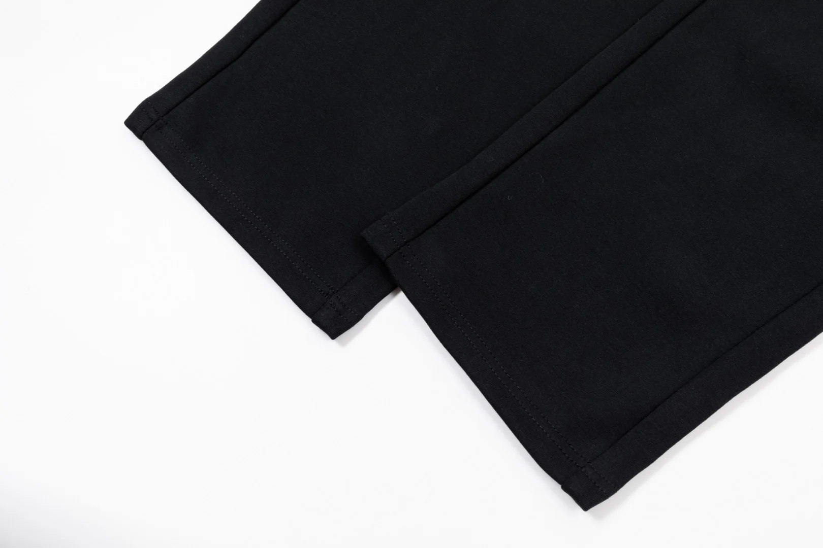 Embroidery plaid cotton drawstring trousers