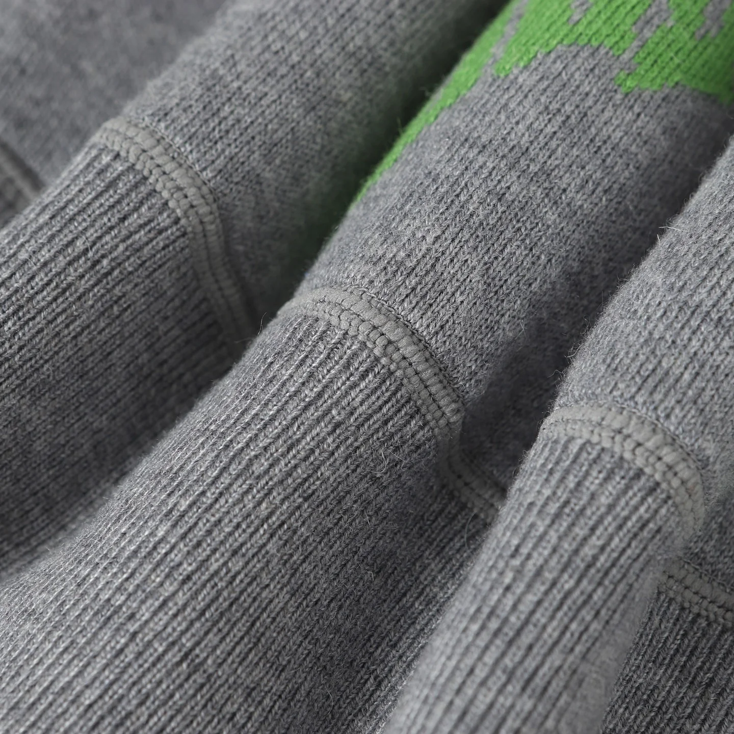 Double-faced jacquard hooded sweatshirt