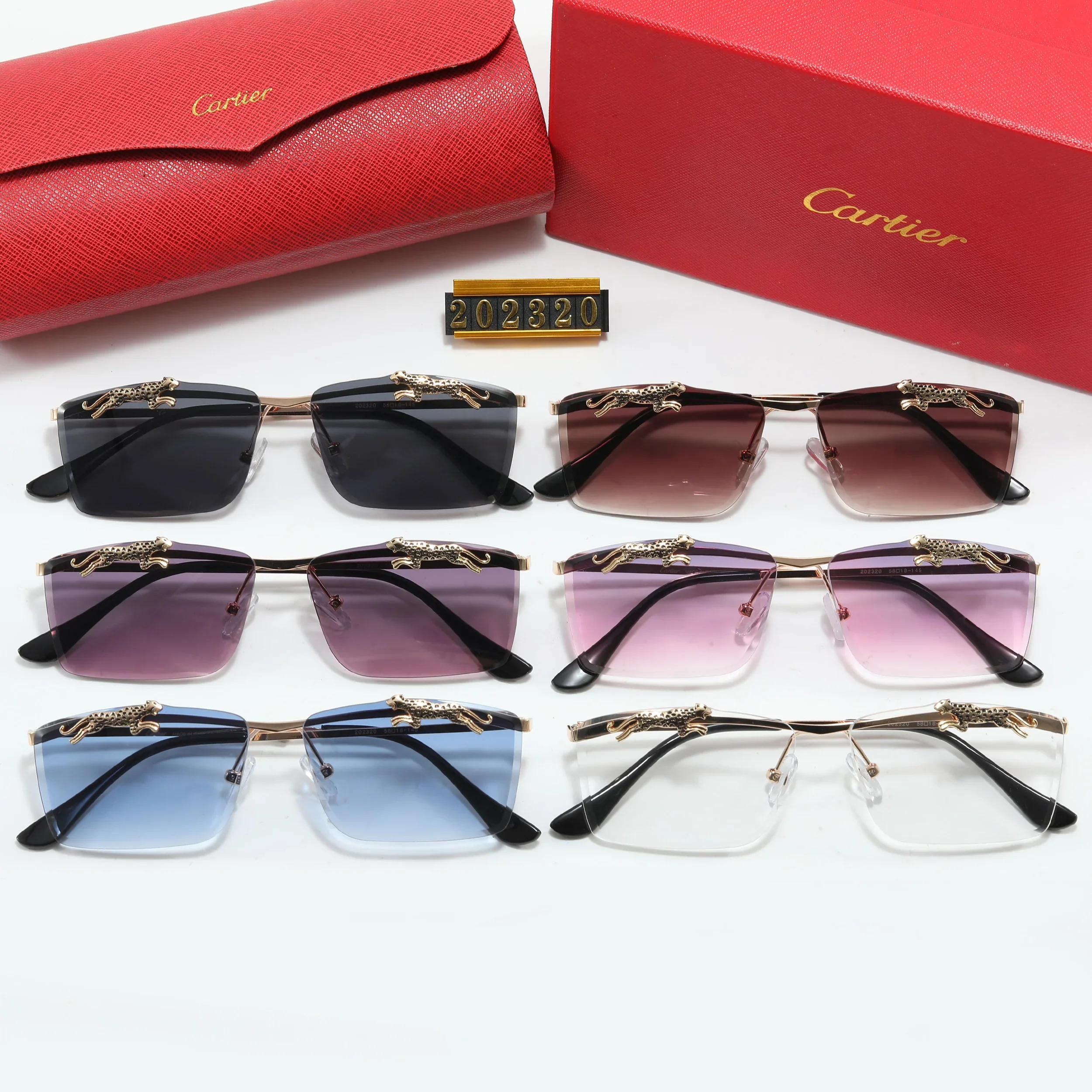 6 colors frameless design full lens sunglasses 202320