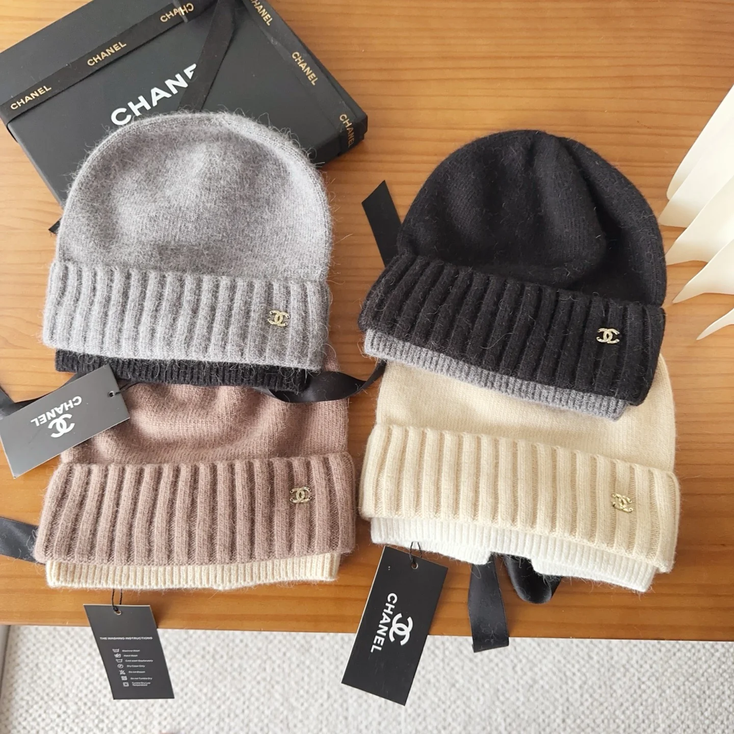 Double layer Cashmere Knitted  Beanie