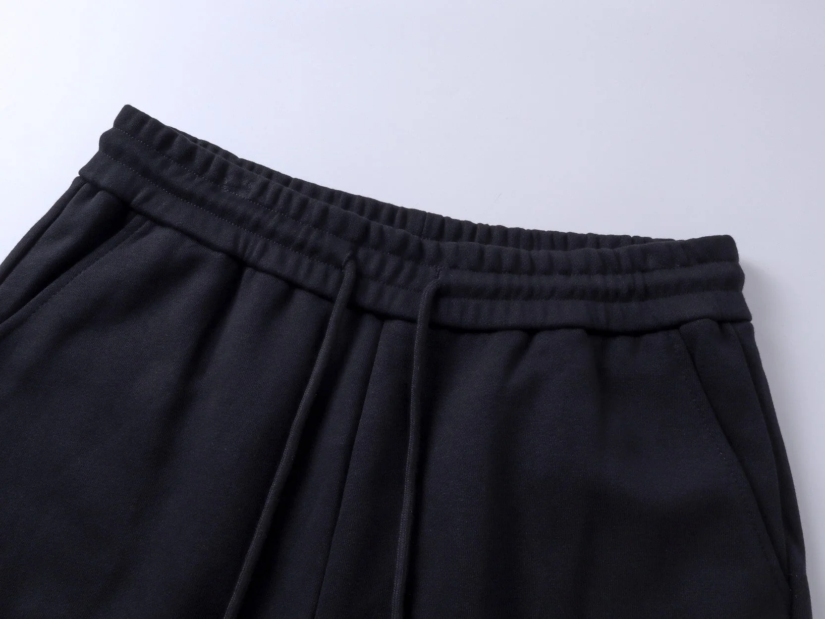 Embroidery drawstring casual trousers