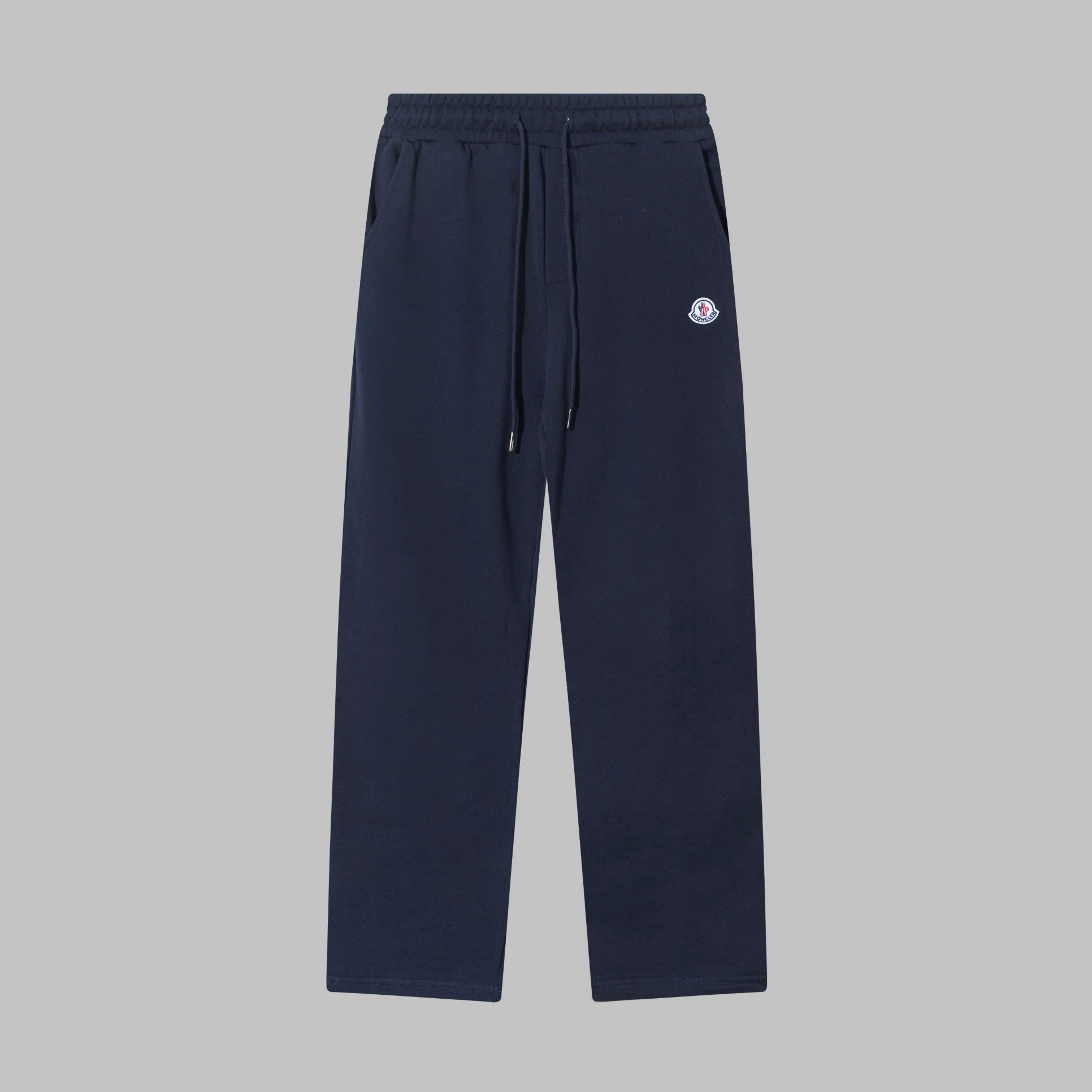 Embroidered drawstring casual trousers