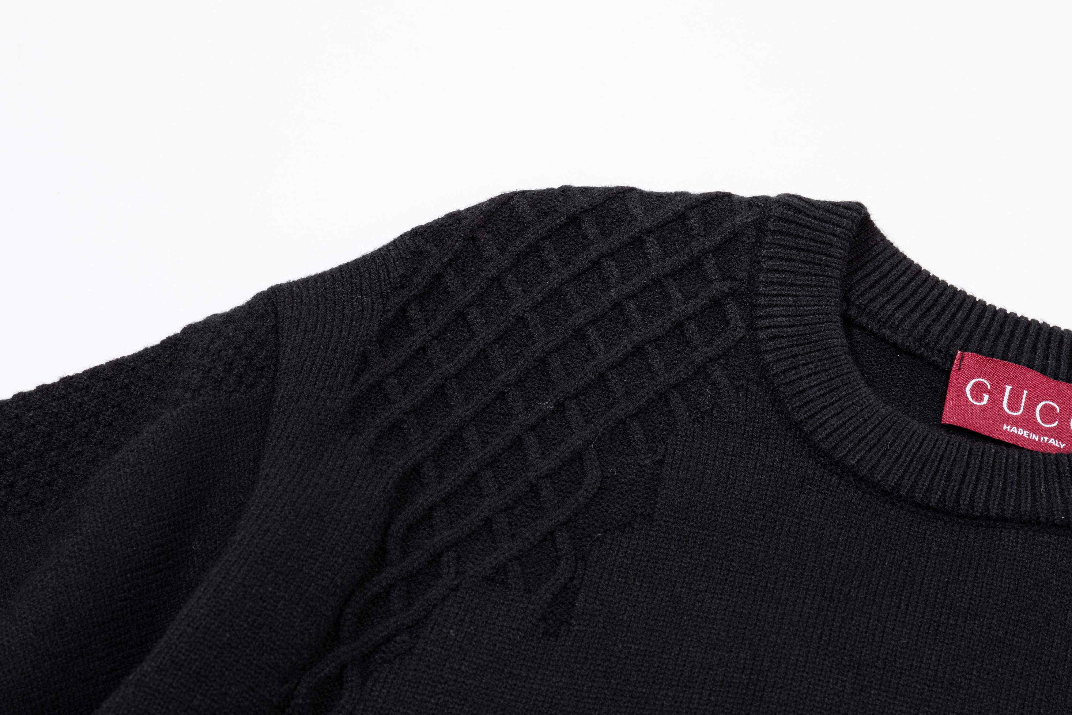 jacquard crew neck cashmere sweatshirt