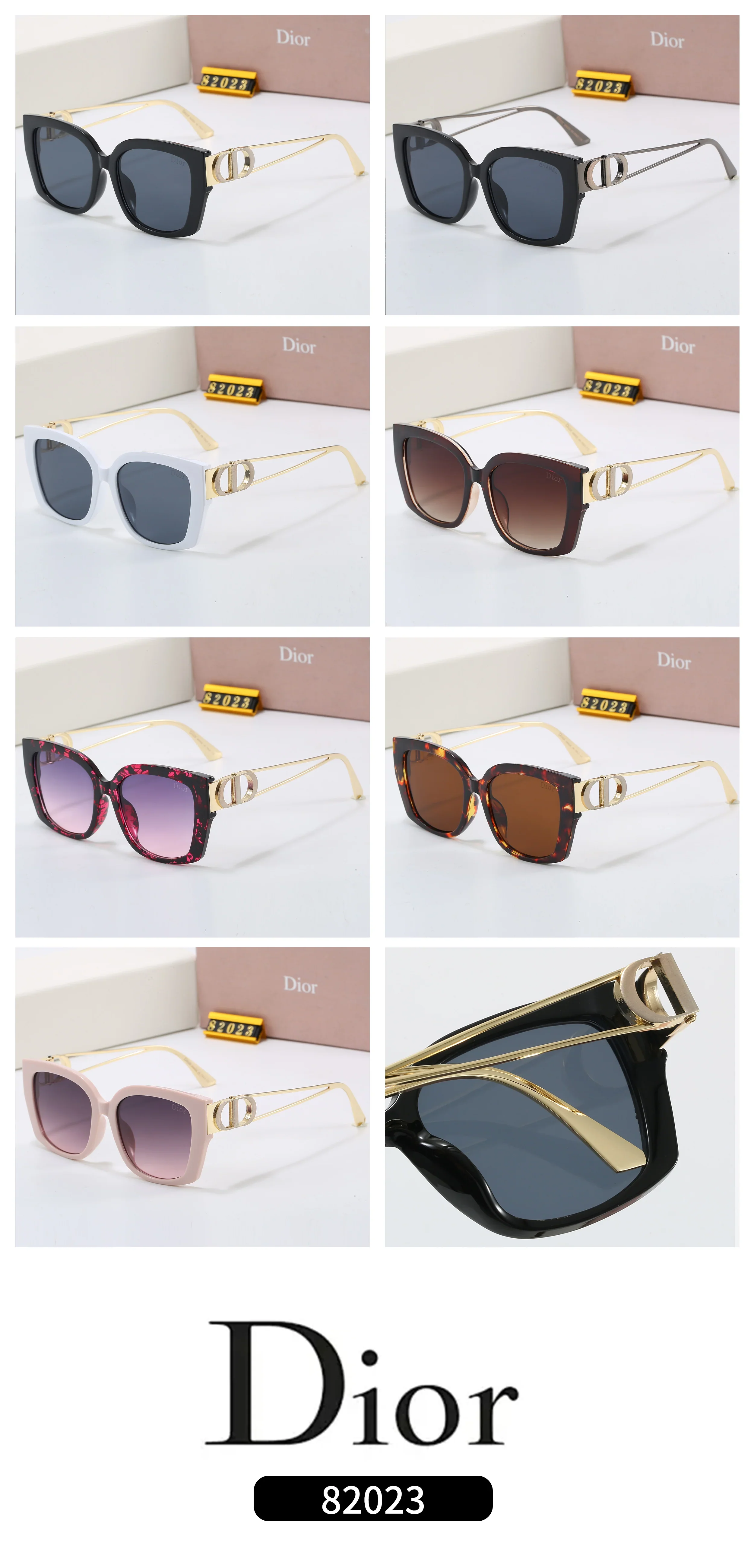 6 colors new style metal temple hot sunglasses 82023