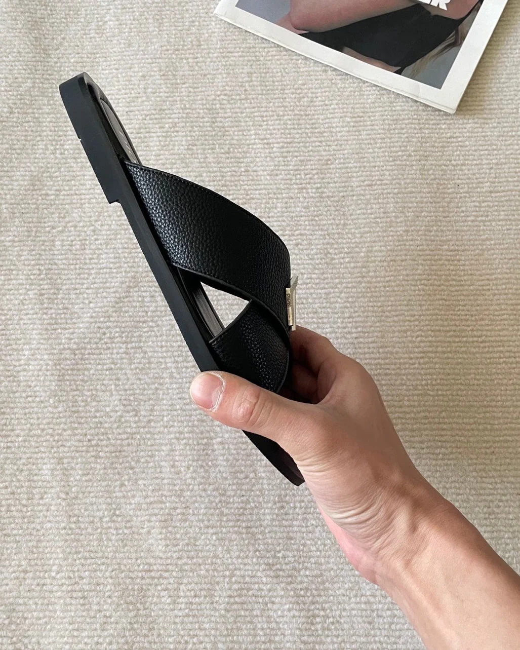 Men's canvas cross slippers