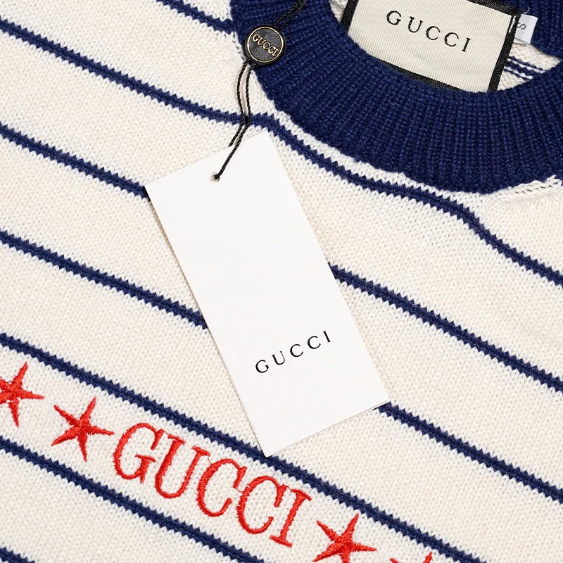 knitted embroidered sweatshirt