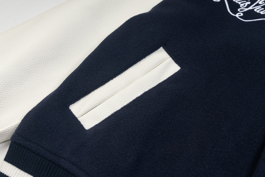 Embroidered baseball jacket