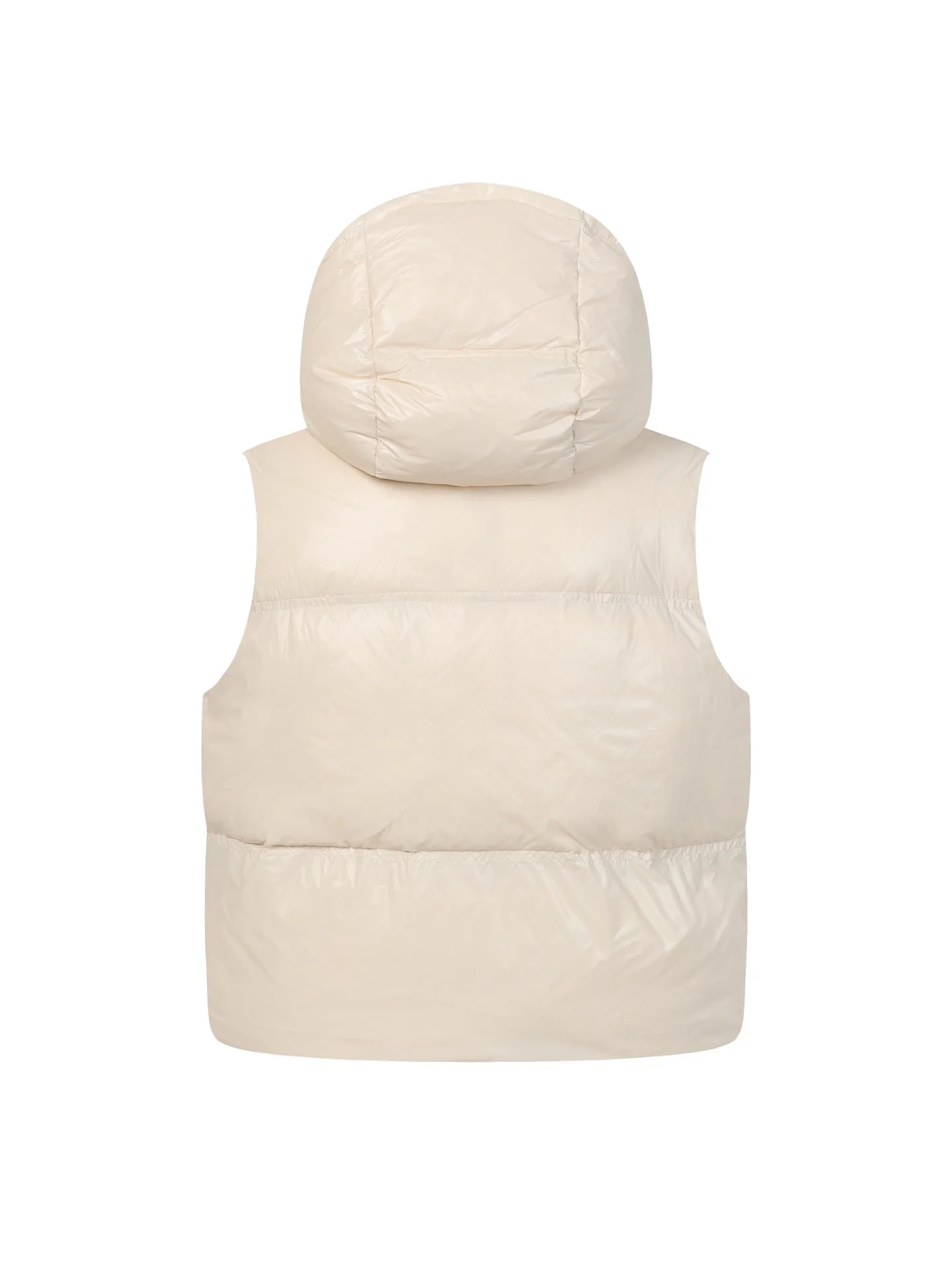 Fashionable hooded down vest