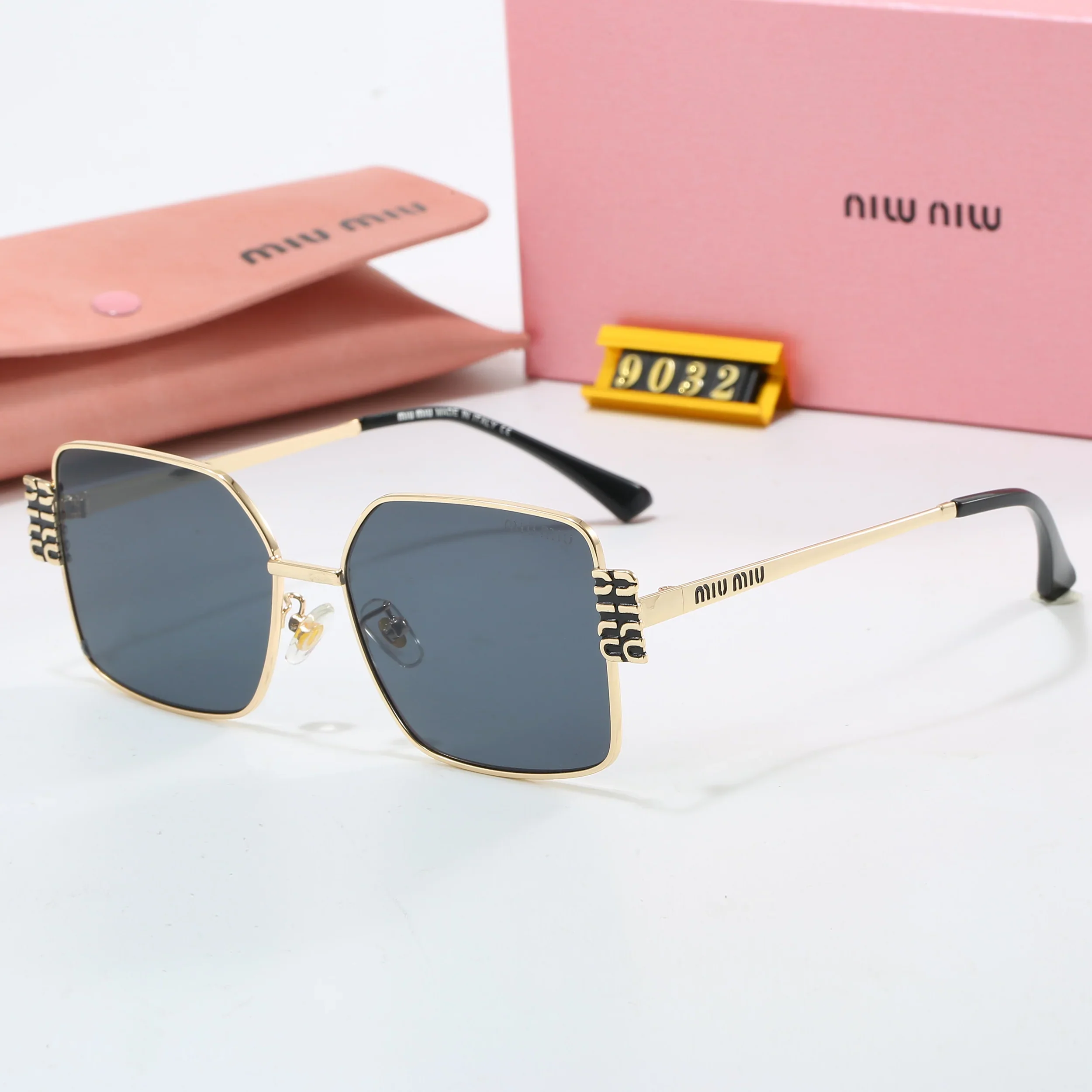 7 colors new metal frame thin temple sunglasses 9032