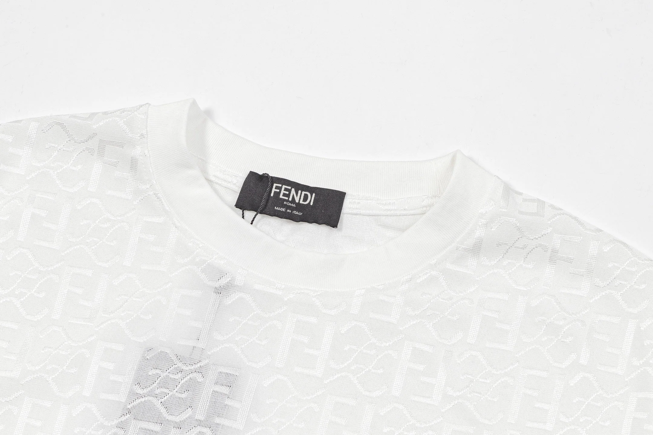 Ice silk jacquard cotton T-shirt