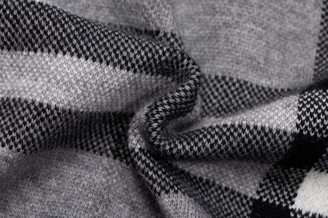 Classic Plaid Sweater Cardigan