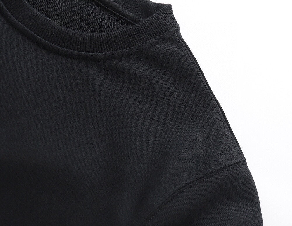 Pocket Print Cotton Sweatshirt