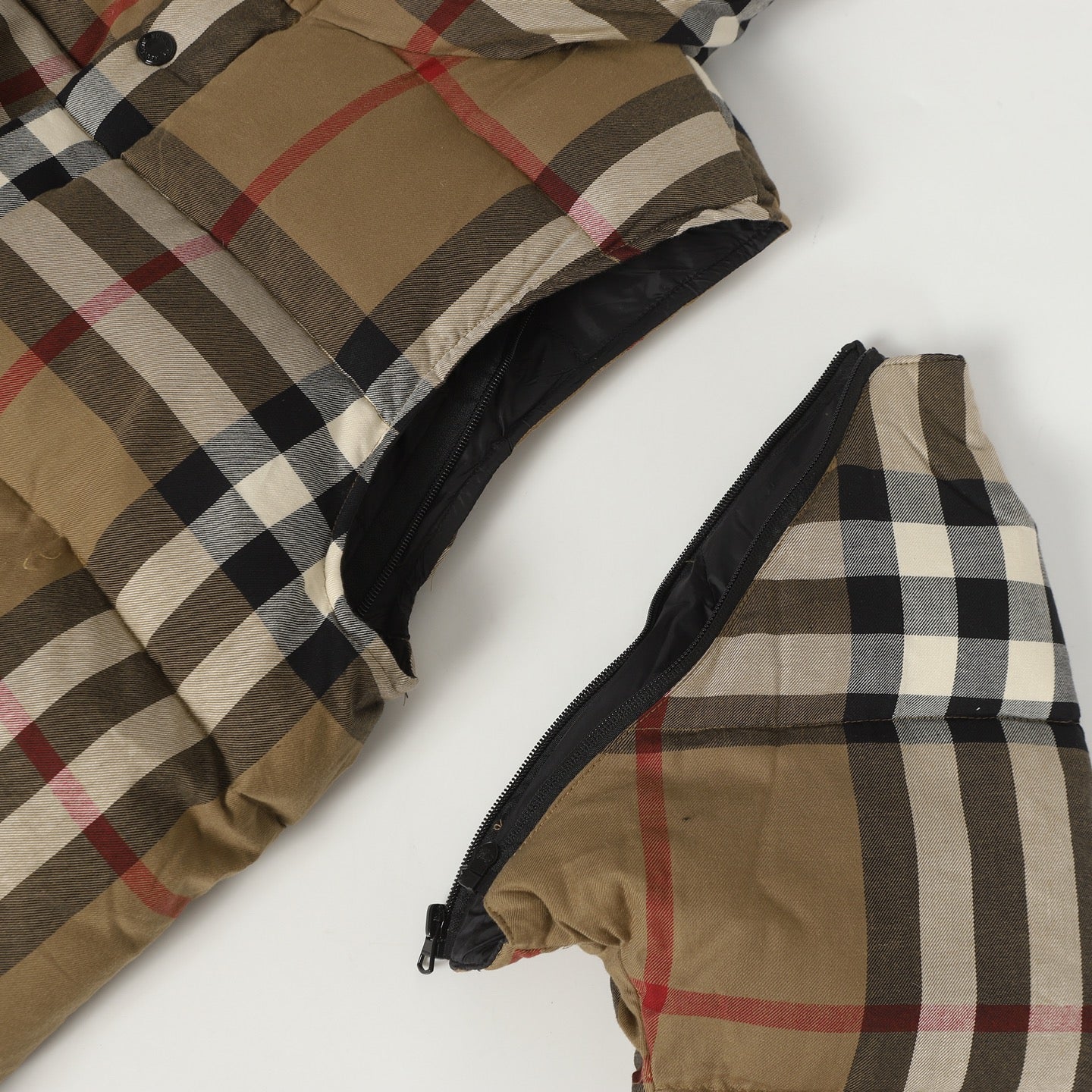 Classic Check Hooded Down Jacket
