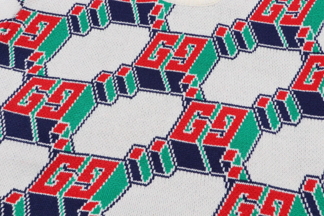 Jacquard-knit cashmere sweatshirt