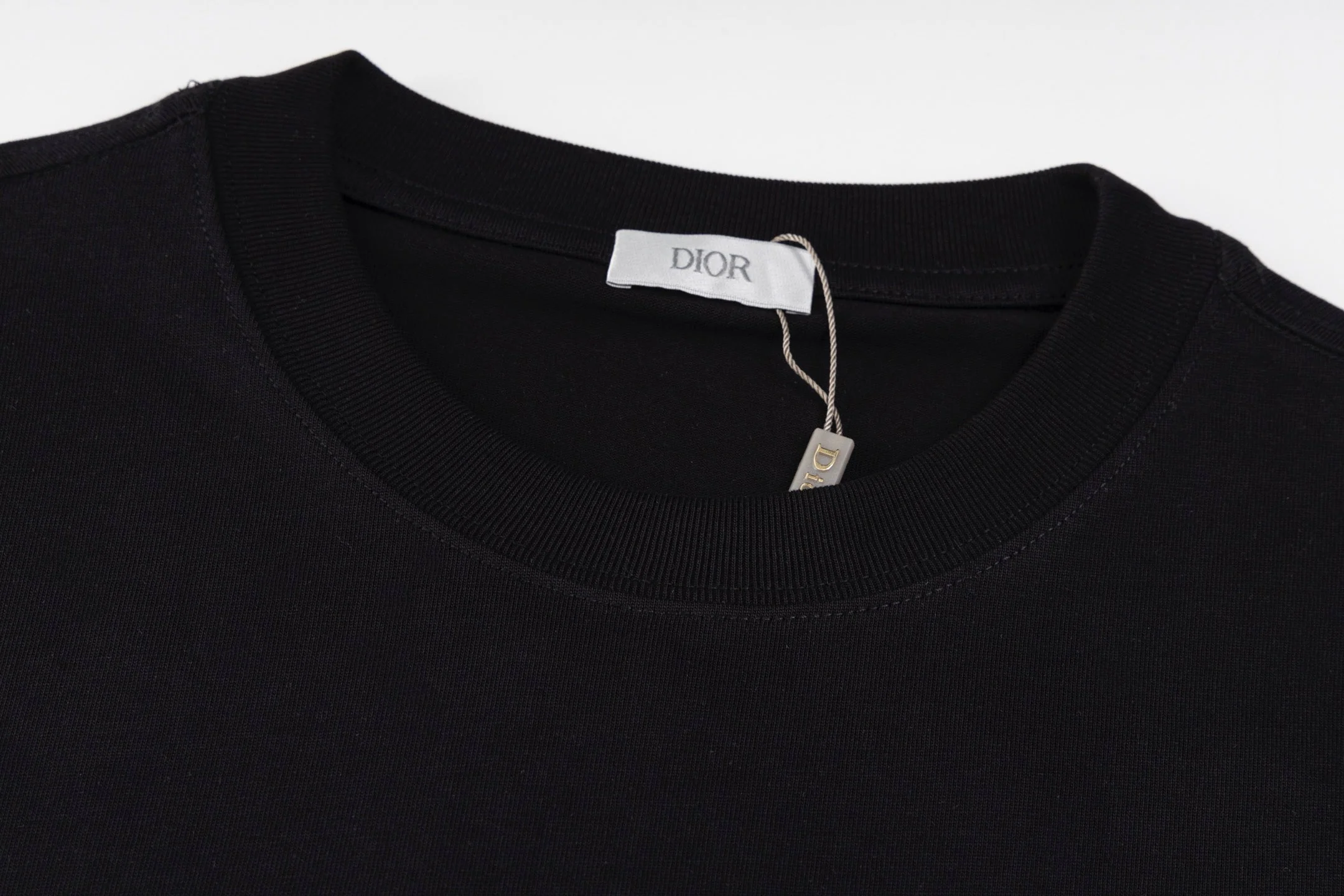 Double-sided embroidered cotton T-shirt