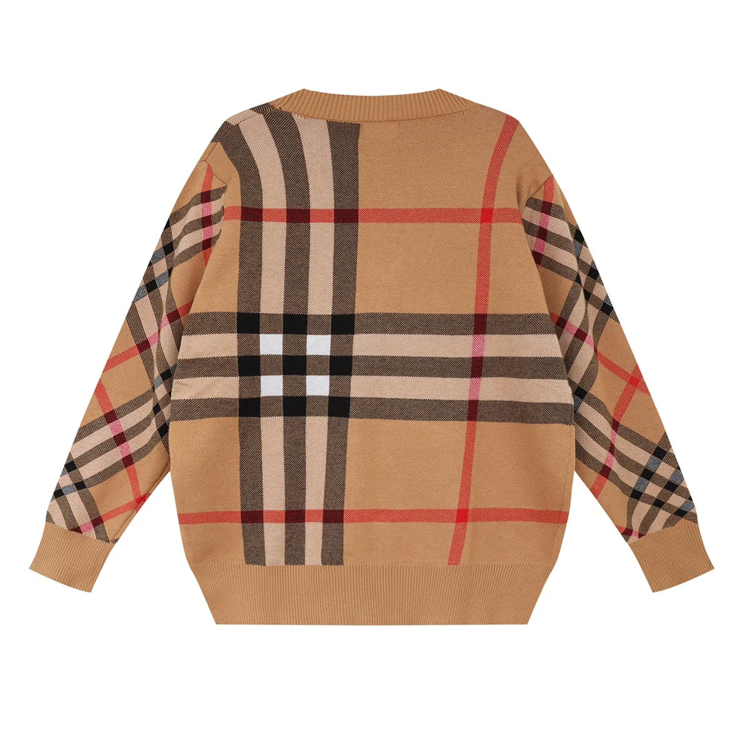 Classic plaid sweater cardigan