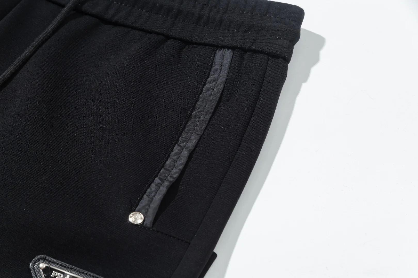 Triangle cotton drawstring trousers