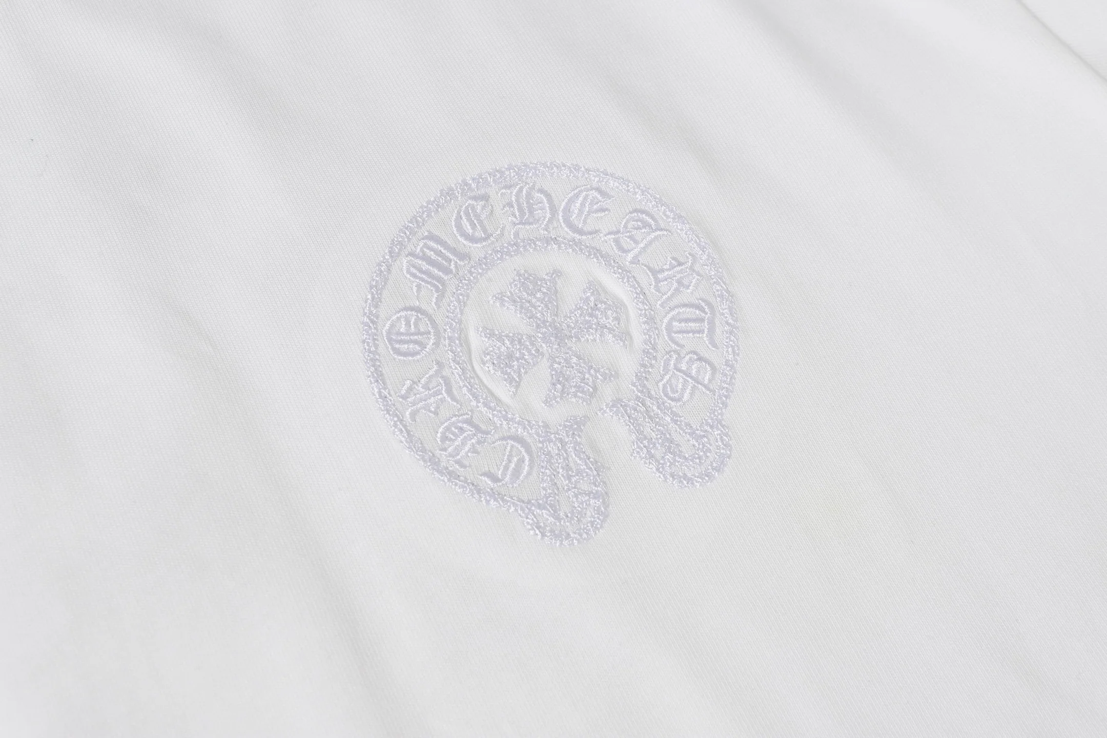 Double-sided embroidered cotton T-shirt