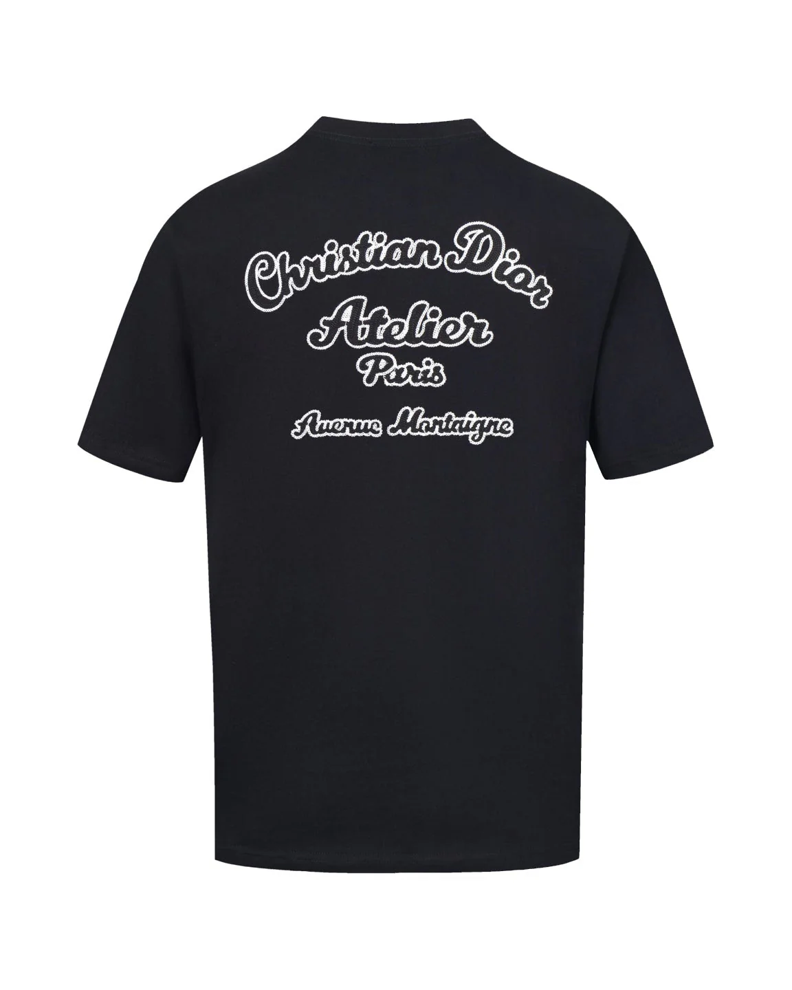 Double-sided embroidered cotton T-shirt