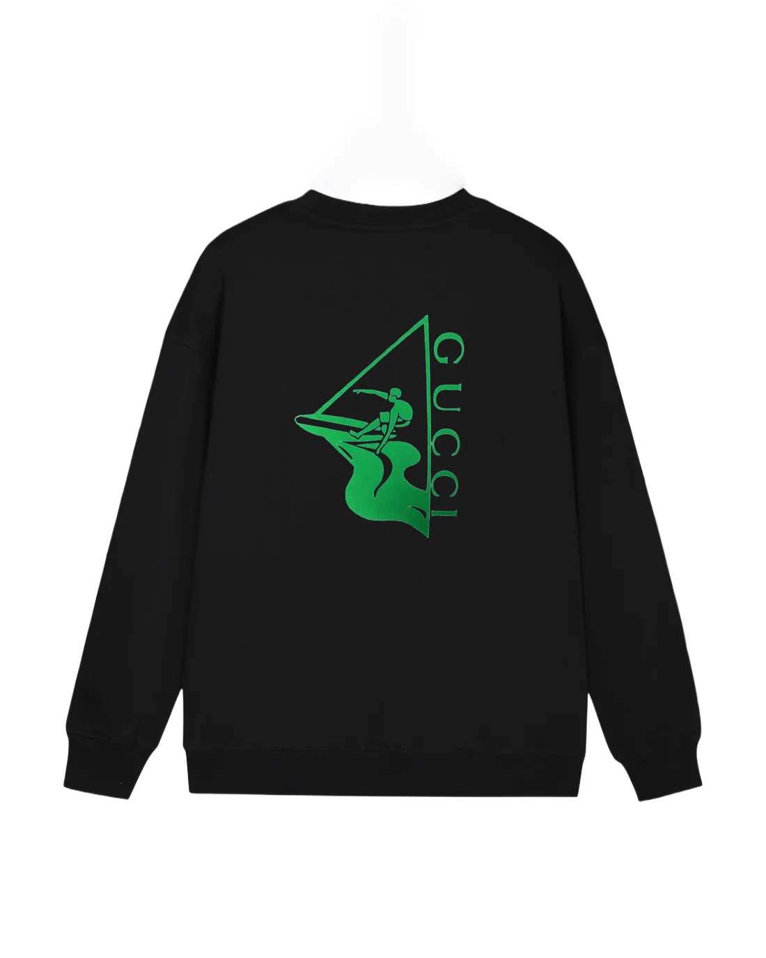 Suede ski offset sweatshirt