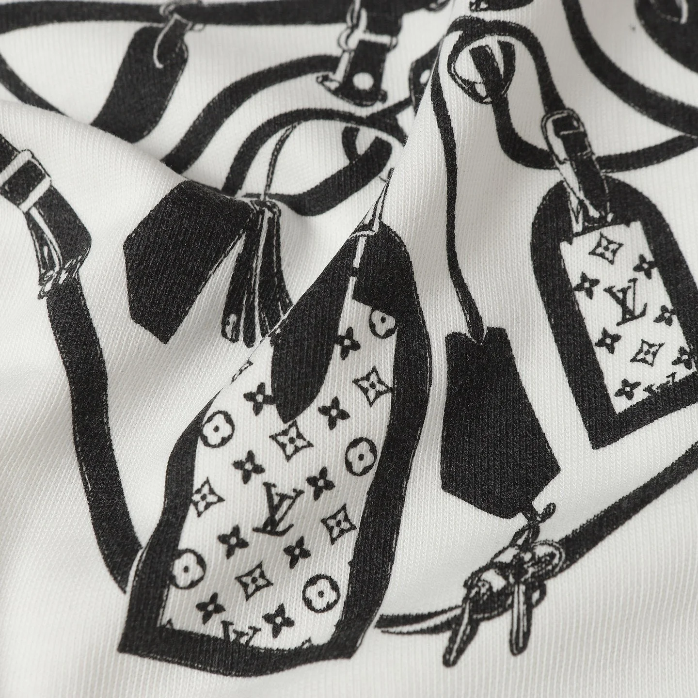 Printed crew neck cotton T-shirt