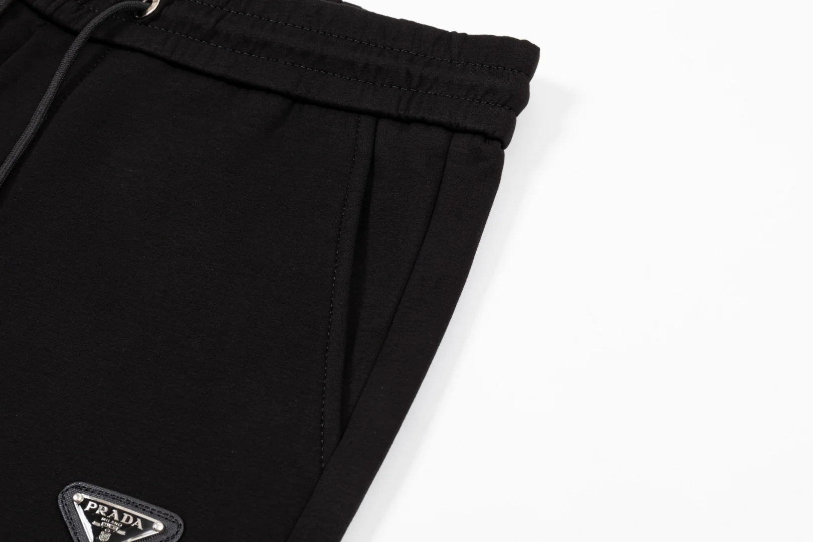 Triangle  cotton drawstring trousers