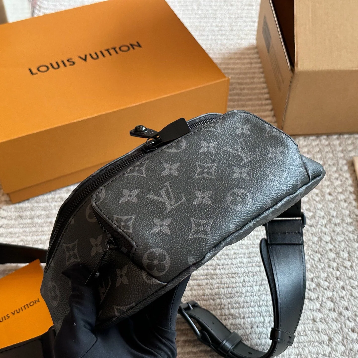 Unisex Fashion Leather waist bag