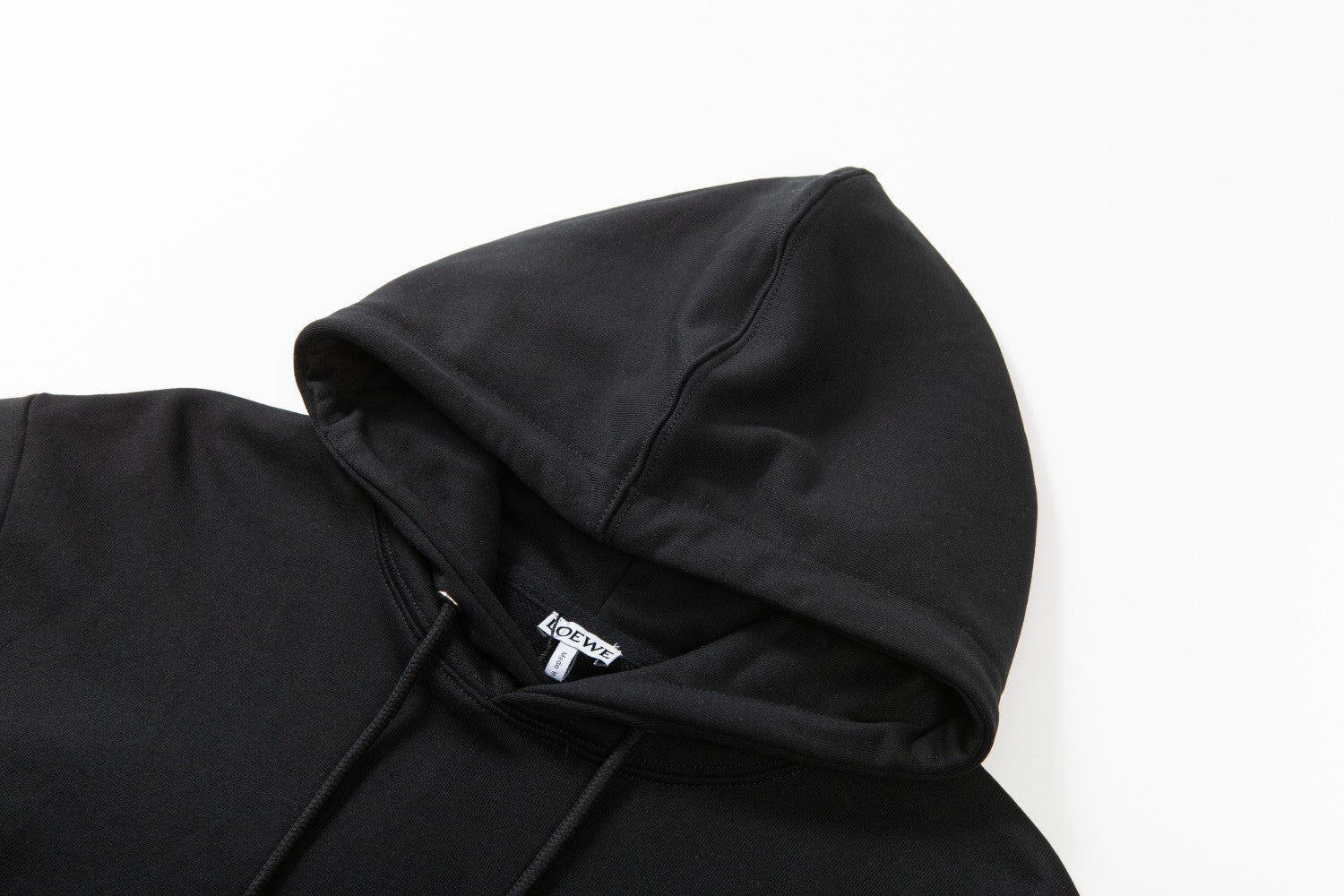 Leather-covered  cotton sweatshirt