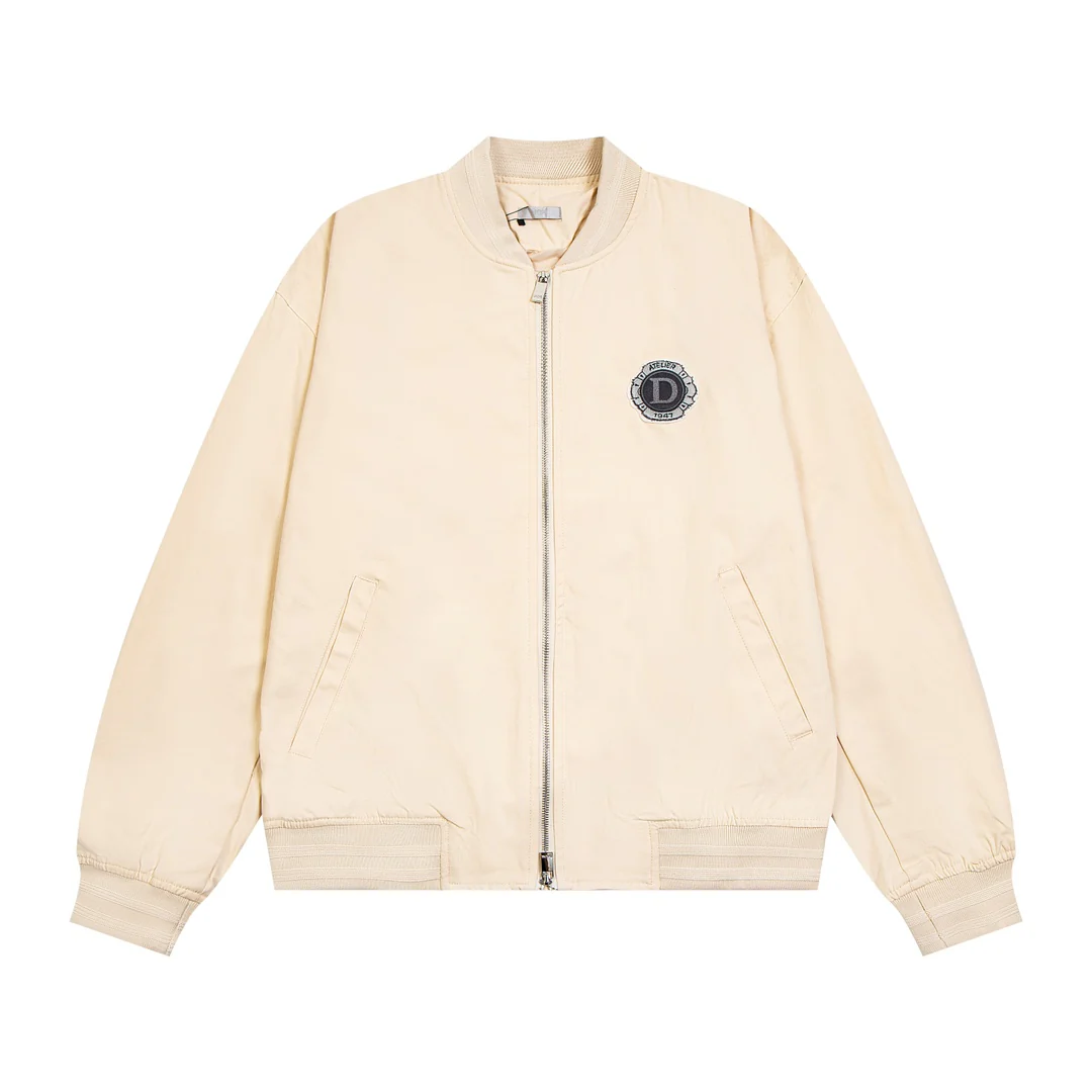 Double-sided embroidered bomber jacket