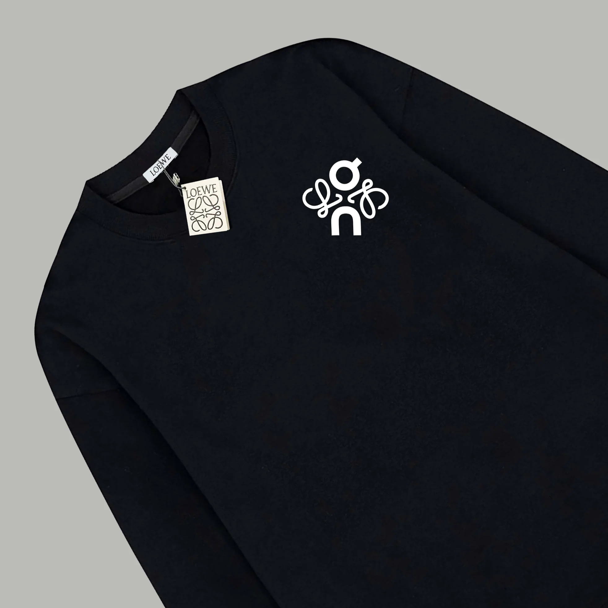 Simple printed cotton sweatshirt