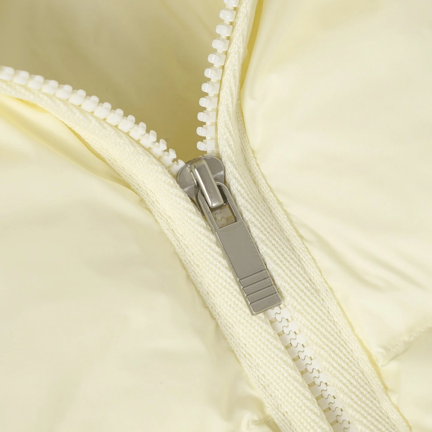 Knitted hooded down jacket