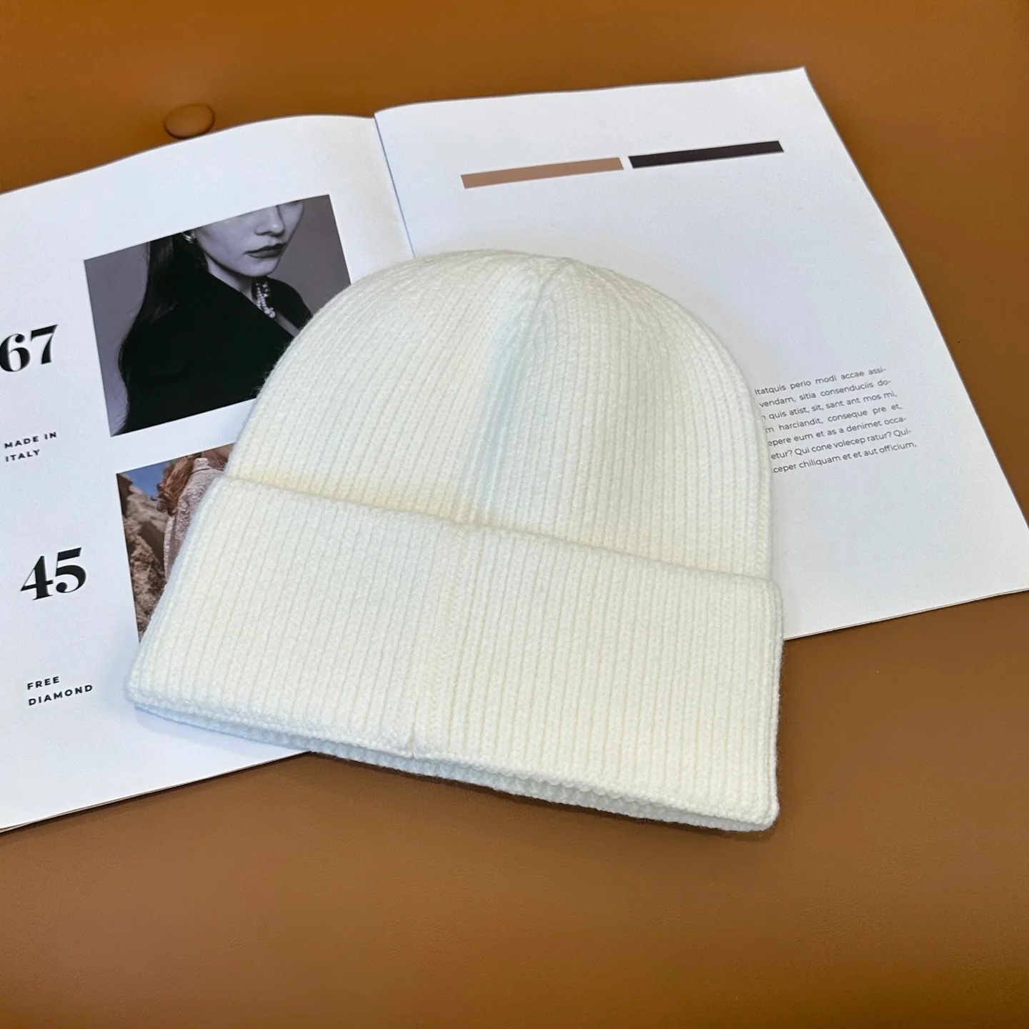 Fashionable Cashmere Knitted  Beanie