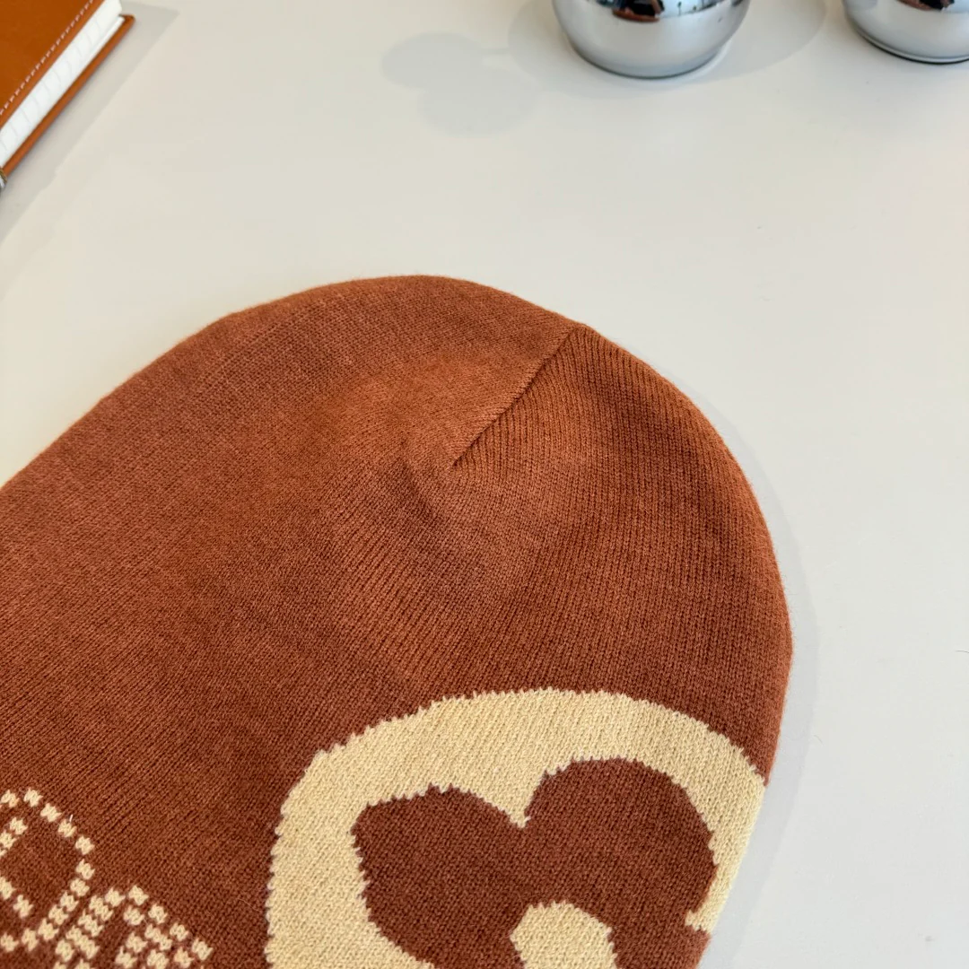 Reversible jacquard floral knit hat